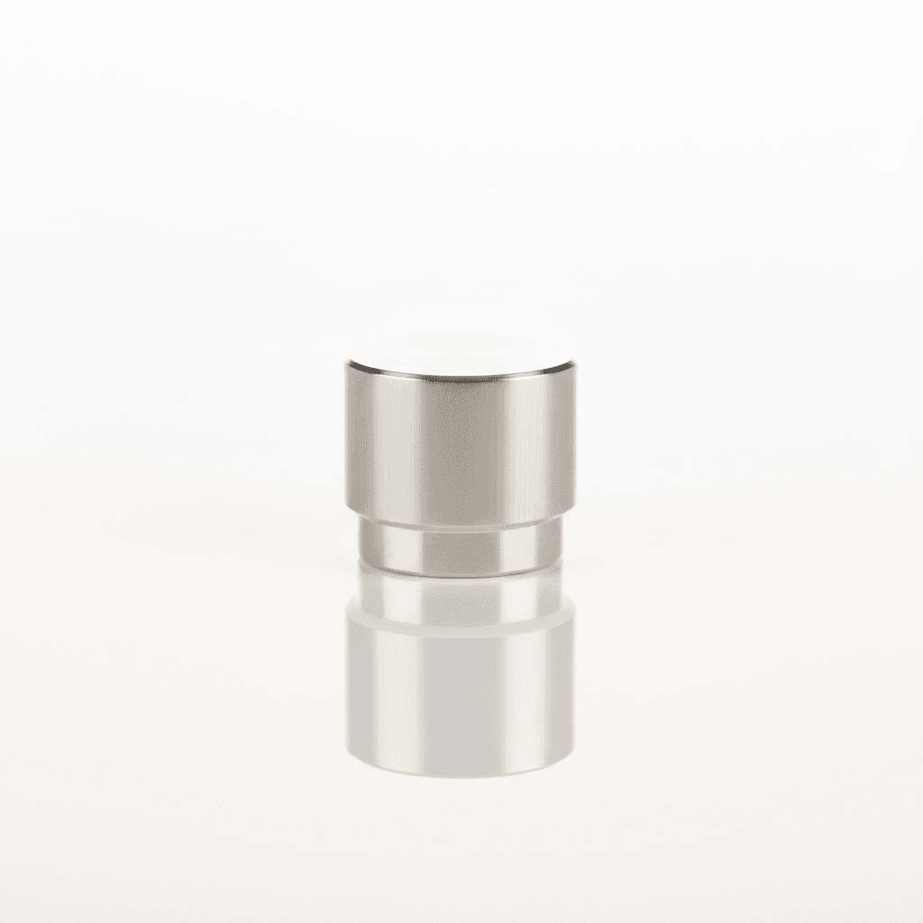 Press-fit aluminum end cap seated in a T-slot extrusion profile
